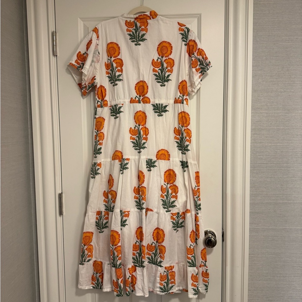 Victoria Dunn White and Orange Floral Dress - Picture 6 of 6